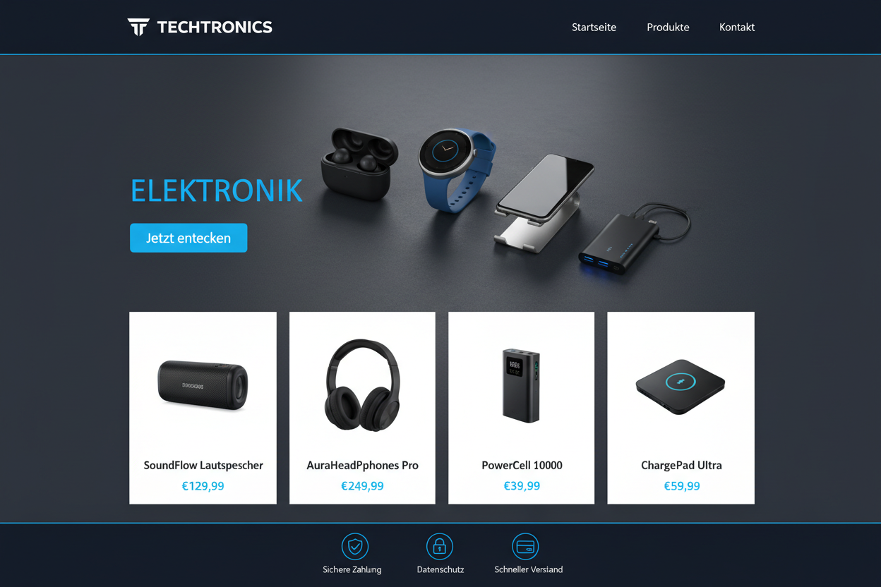 Elektronik & Gadgets Shop Mockup