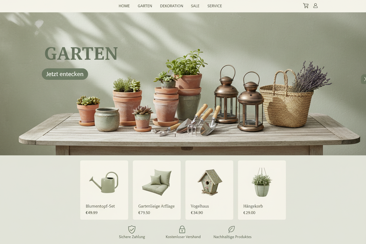 Heim & Garten Shop Mockup