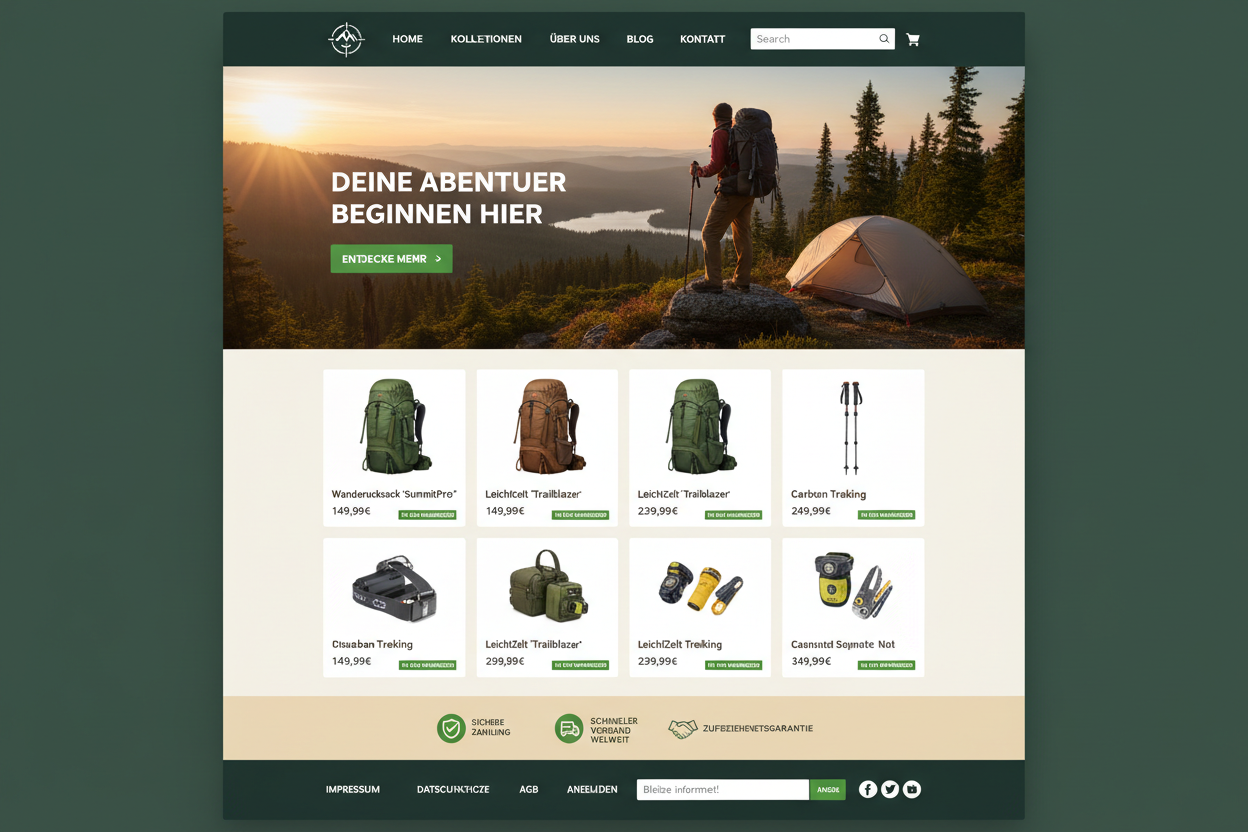 Outdoor & Natur Shop Mockup